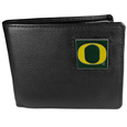 Oregon Ducks Leather Bi-fold Wallet Packaged in Gift Box
